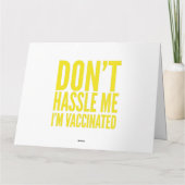 DON'T HASSLE ME I'M VACCINATED KAART (Achterkant)