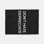 Don't Hate Depreciate Accounting Pun Funny Jokes S Fleece Deken (Voorkant (Horizontaal))