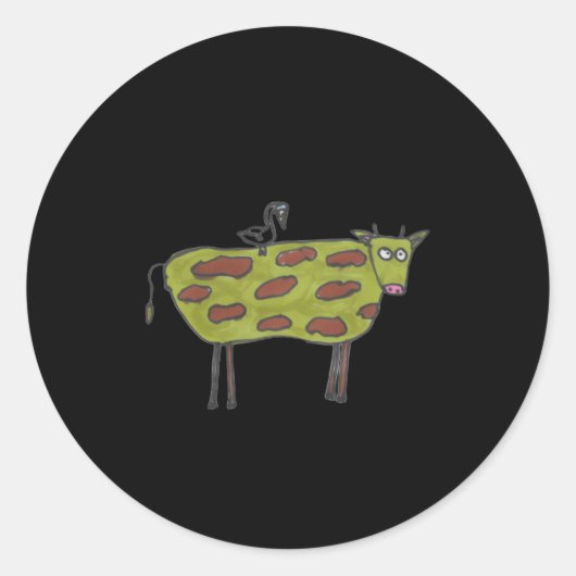 Dont Have A Cow Man  Ronde Sticker (Voorkant)