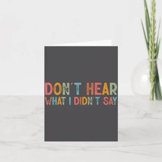 Don't Hear What I Didn't Say Tee Minimalist Autism Kaart (Voorkant)