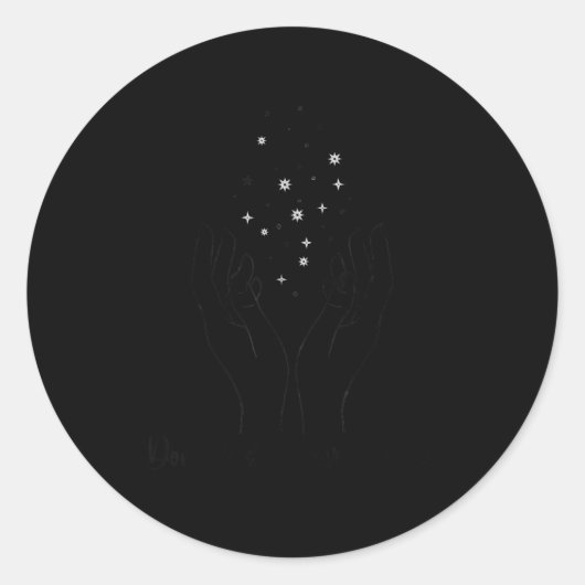 Don't Hide Your Magic Motivational Quote Sitive Vi Ronde Sticker (Voorkant)