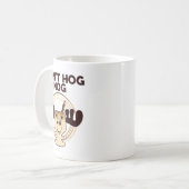 Don't Hog The Nog! Funny Christmas Eggnog Moose Mu Koffiemok (Voorkant links)
