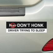 Don't Honk Bumpersticker (Op auto)