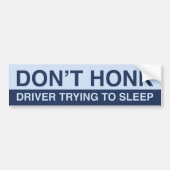 Don't Honk Bumpersticker (Voorkant)
