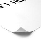 Don't Hug Me Funny Anti-social No Hugs Here  Poster (Hoek)