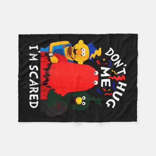 Don't Hug Me I'm Eds Funny Saying Sarcasm Raglan B Fleece Deken (Voorkant (Horizontaal))