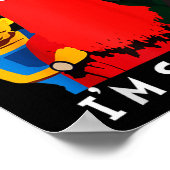 Don't Hug Me I'm Eds Funny Saying Sarcasm Raglan B Poster (Hoek)