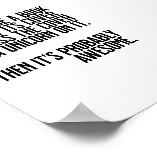 Don't judge a book poster (Hoek)