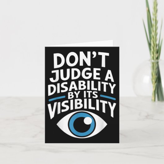 Dont Judge A Disability Teacher Awareness _1  Kaart (Voorkant)