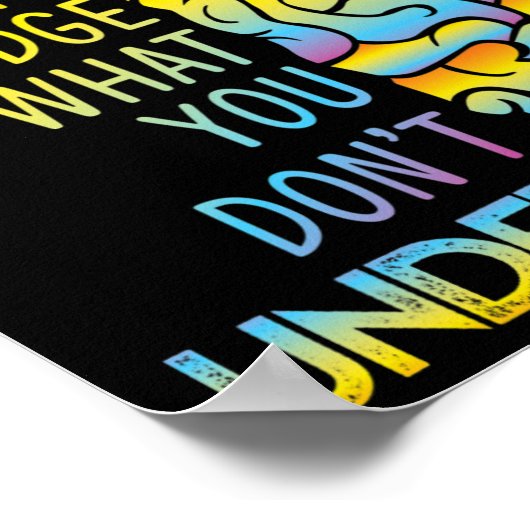 DONT JUDGE - BEWUSTMAKING VAN DE GEZONDHEID POSTER (Hoek)