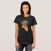 Don't Judge Lgbt Dripping Rainbow Lips Hand Gay Pr T-shirt (Voorkant volledig)