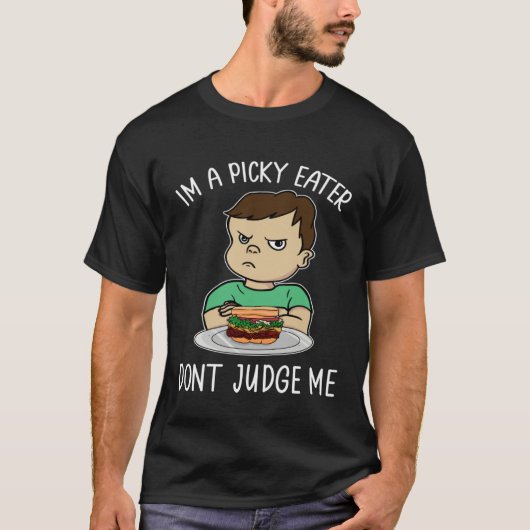 Dont Judge Picky Eater Cute Boy Son Kid Burger Fus T-shirt (Voorkant)