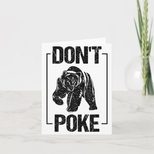 Don't Ke Funny Bear _ Cute Superhero Bear Usa Gift Kaart (Voorkant)