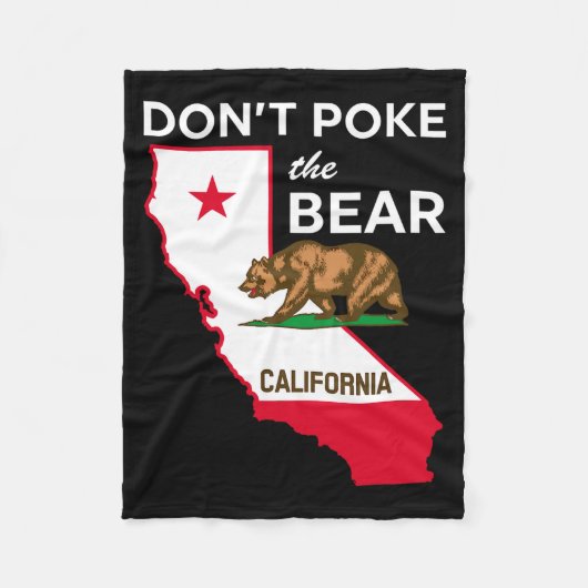 Dont Ke The Bear California Republic Design  Fleece Deken (Voorkant)