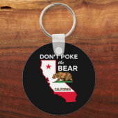 Dont Ke The Bear California Republic Design  Sleutelhanger (Voorkant)