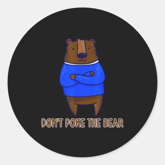 Don't Ke The Bear Gift Ronde Sticker (Voorkant)