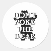 Don't Ke The Bear  Ronde Sticker (Voorkant)