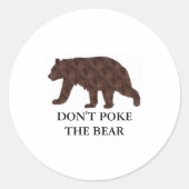 Dont Ke The Bear  Ronde Sticker (Voorkant)