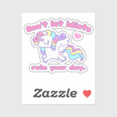 Dont Let Idiots Funny Unicorn Sticker (Vel)