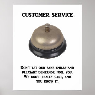 dont-let-ons-nep-glimlacht-en-aangename demeanor poster