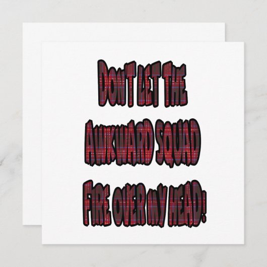 Dont Let The Awkward Squad Fire Over My Head! Kaart (Voorkant / Achterkant)