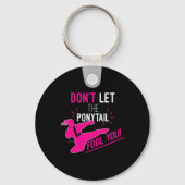 Don't Let The Ponytail Fool You Karate Girl Funny  Sleutelhanger (Voorkant)