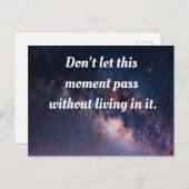 Don't let this moment pass without living in it. briefkaart (Voorkant / Achterkant)