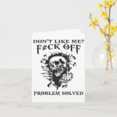 Don't Like Me_ F#ck Off Problem-solved Funny Humor Kaart (Gele Bloem)
