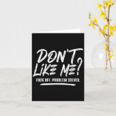 Don't Like Me For Off Problem Solved, Funny Meme Q Kaart (Gele Bloem)