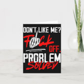 Don't Like Me For Off Problem Solved Funny Men  Kaart (Voorkant)