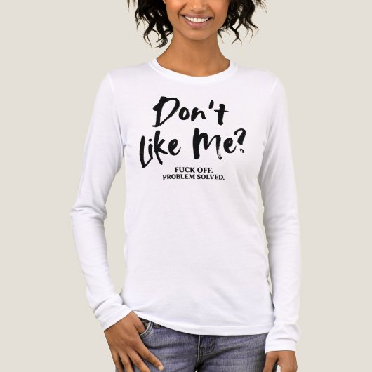 DON'T LIKE ME Tri-Blend SHIRT (Voorkant volledig)