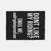 Dont Like My Riding Email Me Ea@goforyourself.com Fleece Deken (Voorkant (Horizontaal))