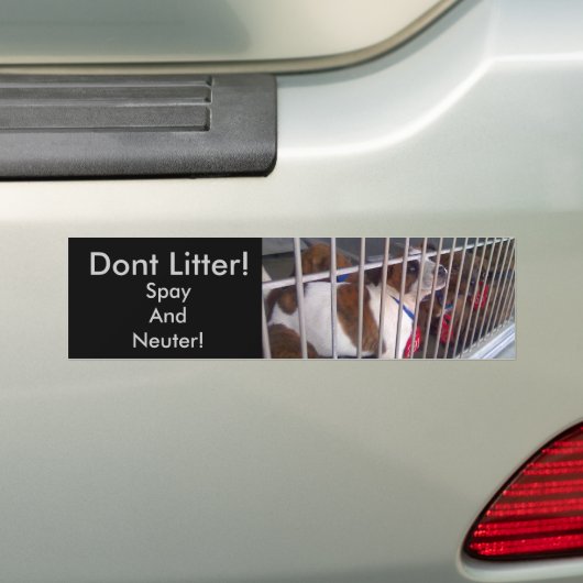 Dont Litter Bumpersticker (Op auto)