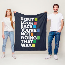 Don't look back fleece deken