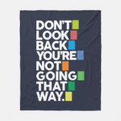 Don't look back fleece deken (Voorkant)