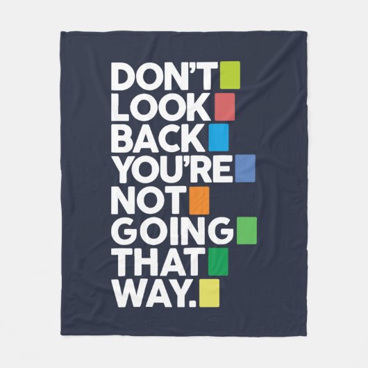 Don't look back fleece deken (Voorkant)