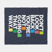 Don't look back fleece deken (Voorkant (Horizontaal))