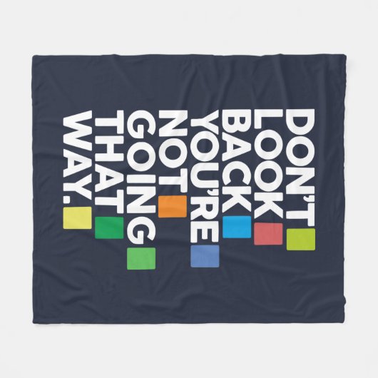 Don't look back fleece deken (Voorkant (Horizontaal))
