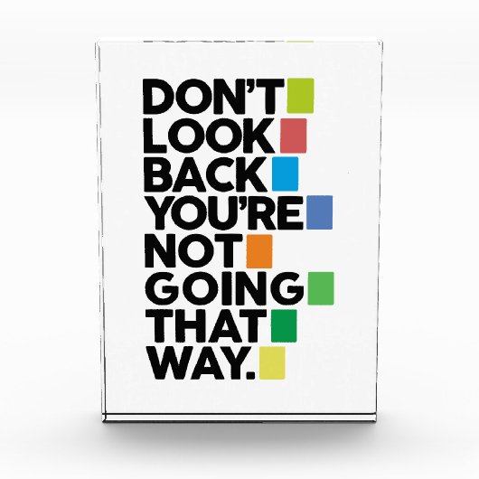 Don't look back fotoblokken (Voorkant)