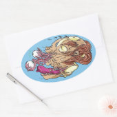 Don't look back! ovale sticker (Envelop)