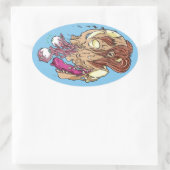 Don't look back! ovale sticker (Tas)