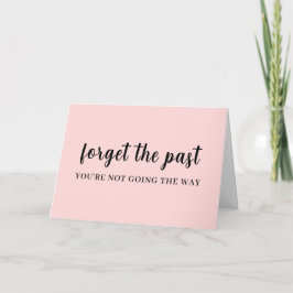 Don't Look Back Perzik Roze Modern Ontwerp Kaart