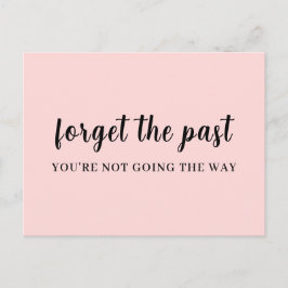 Don't Look Back Perzik Roze Ontwerp Briefkaart