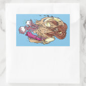 Don't look back! rechthoekige sticker (Tas)