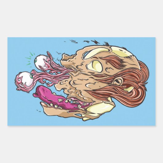 Don't look back! rechthoekige sticker (Voorkant)