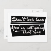 Don't look back you're not going that way briefkaart (Voorkant / Achterkant)