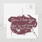 Don't look back you're not going that way briefkaart (Voorkant / Achterkant)