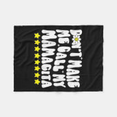 Don't Make Me Call My Mamacita Cool Groovy Mom Quo Fleece Deken (Voorkant (Horizontaal))
