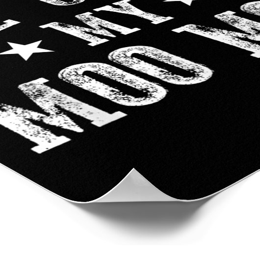 Don't Make Me Call My Moo Moo Grandma Funny Granhi Poster (Hoek)