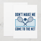 Don't Make Me Come To The Net Bedankkaart (Voorkant / Achterkant)